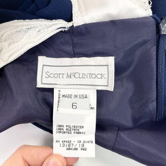 Vintage 80s Scott McClintock Maxi Dress Size 6 Formal Cocktail Sophisticated - Picture 6 of 9